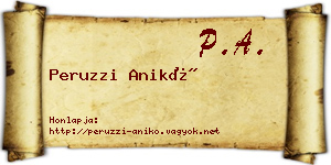 Peruzzi Anikó névjegykártya